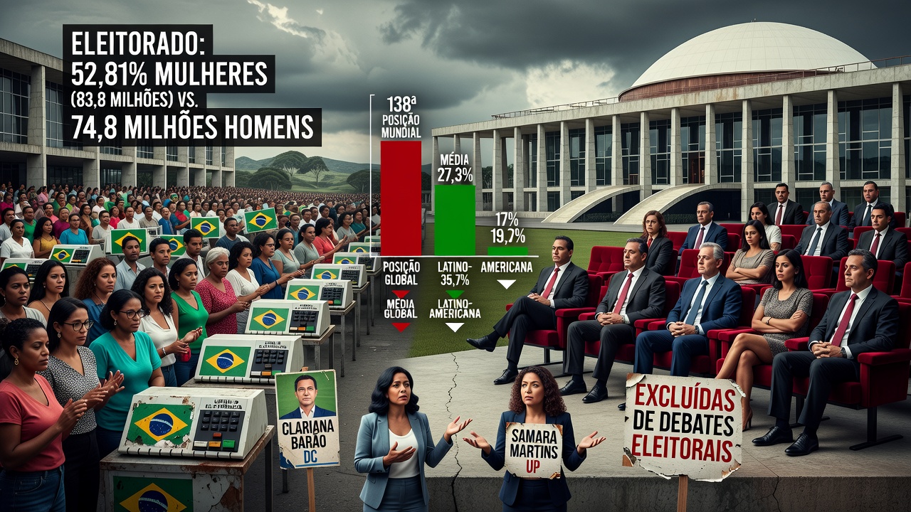 Representatividade Feminina na Política Brasileira Segue Distante da Realidade do Eleitorado