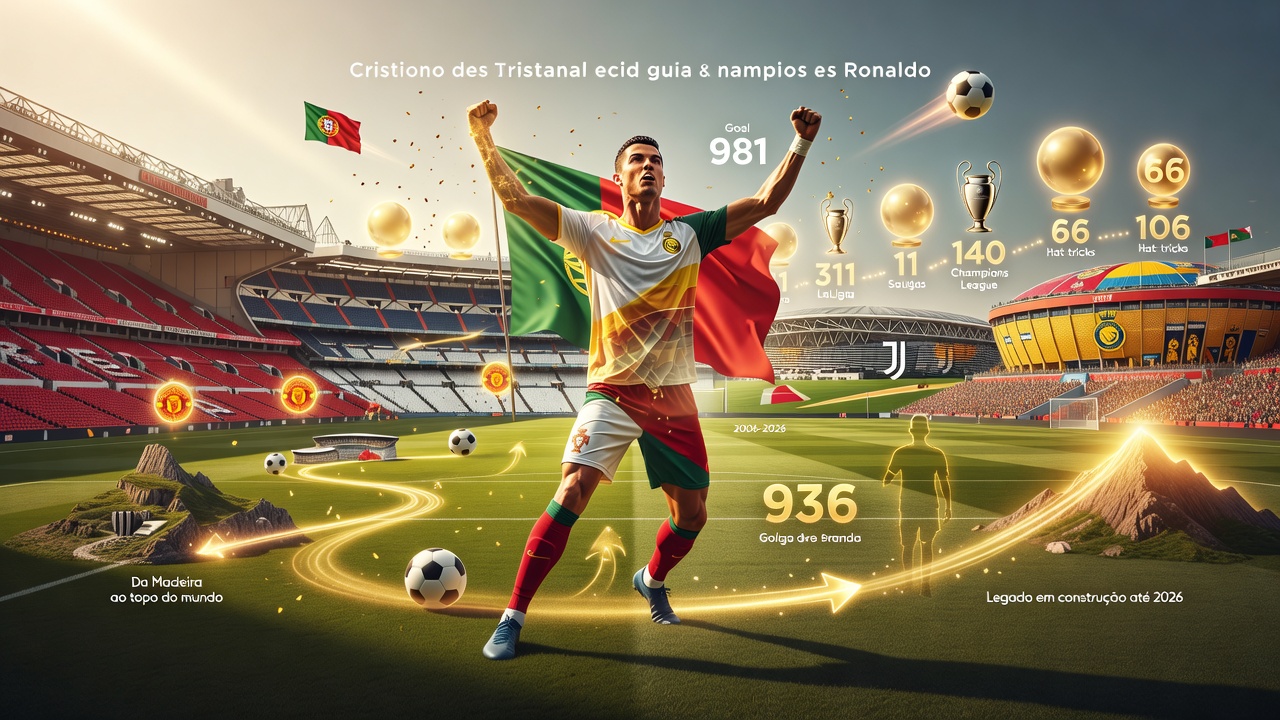 Cristiano Ronaldo chega aos 981 gols e segue como maior artilheiro da história